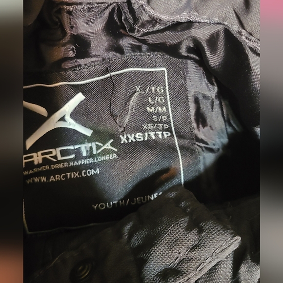 Arctix Black Snow Pants XXS Dark Gray - Picture 4 of 4